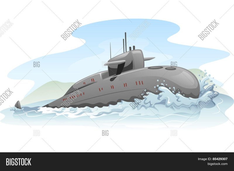 Желтая подводная лодка вектор