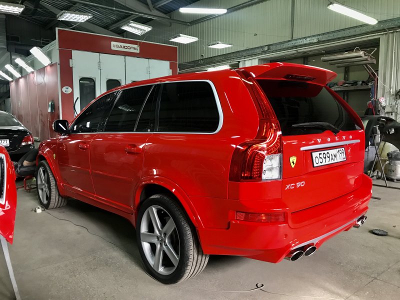 Вольво xc90 красная