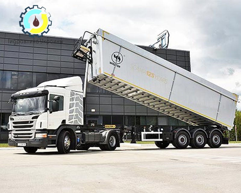 Scania p400 с самосвальным полуприцепом
