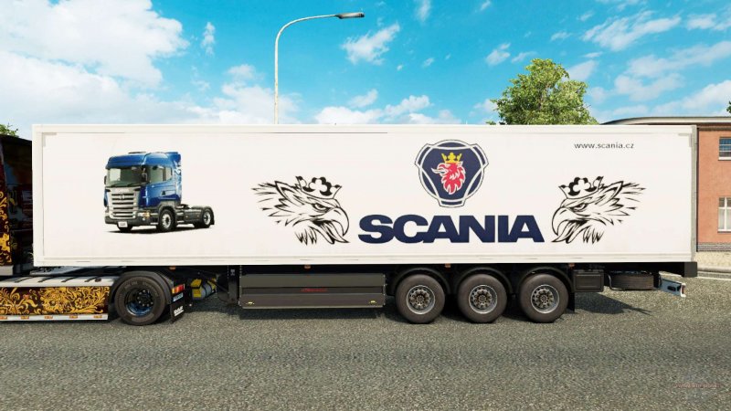 Scania с прицепом