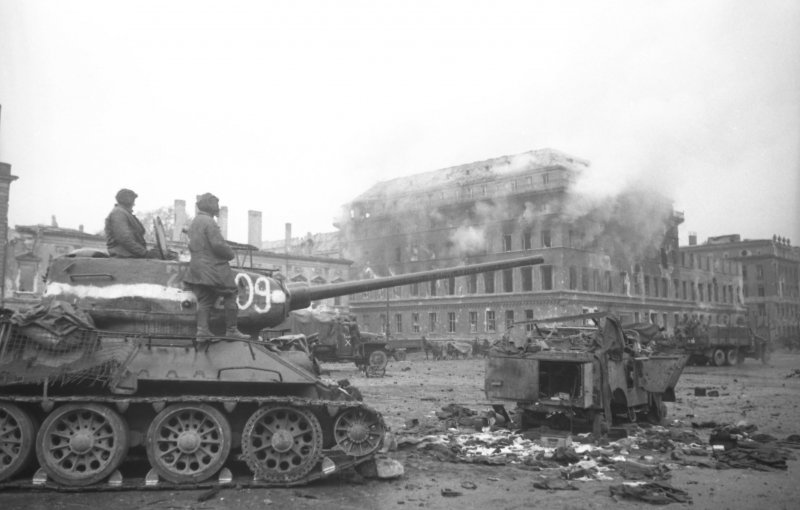 Т-34 В Берлине в 1945
