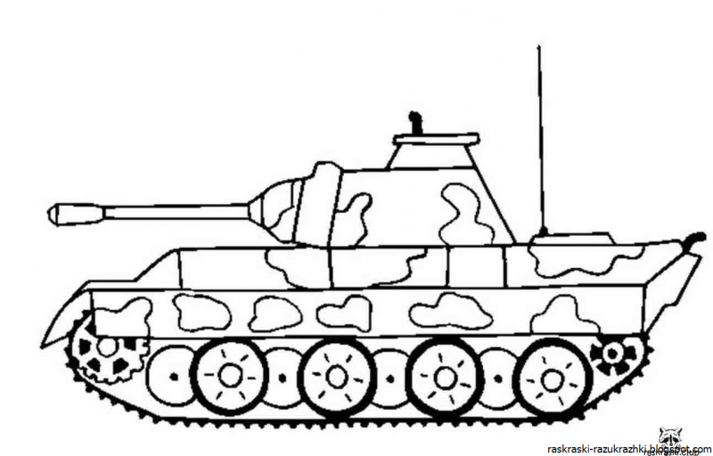 Раскраска танка т-34 для детей