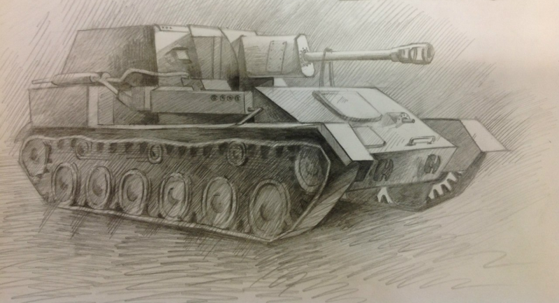Рисунки танков карандашом