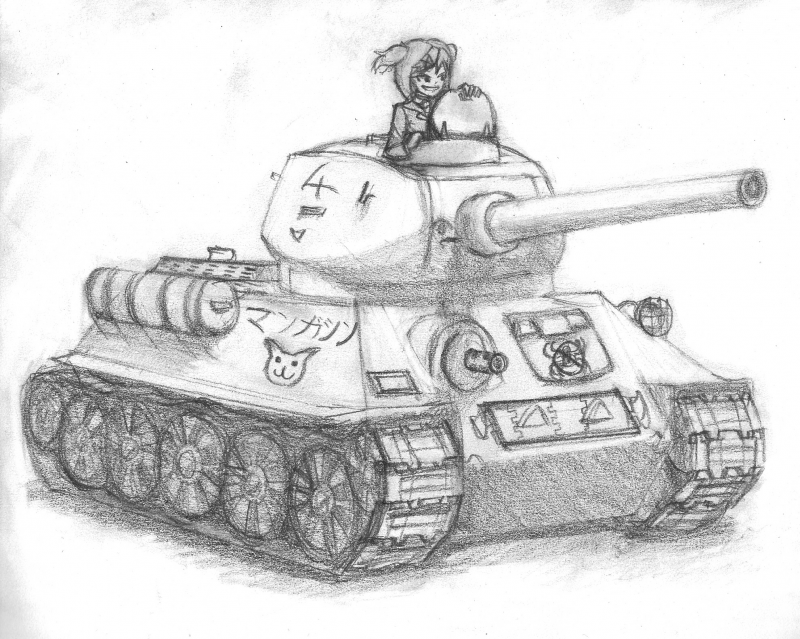 Танк т-34 для срисовки