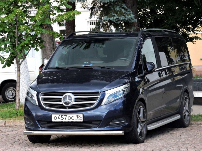 Авто Mercedes v-class, 6 мест, чёрный, гос.номер о951вв797,