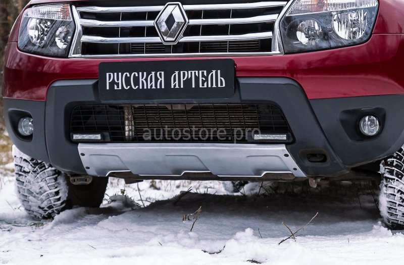 Накладка на передний бампер Рено Дастер 2014
