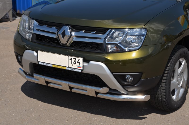 Защита переднего бампера Duster 2020