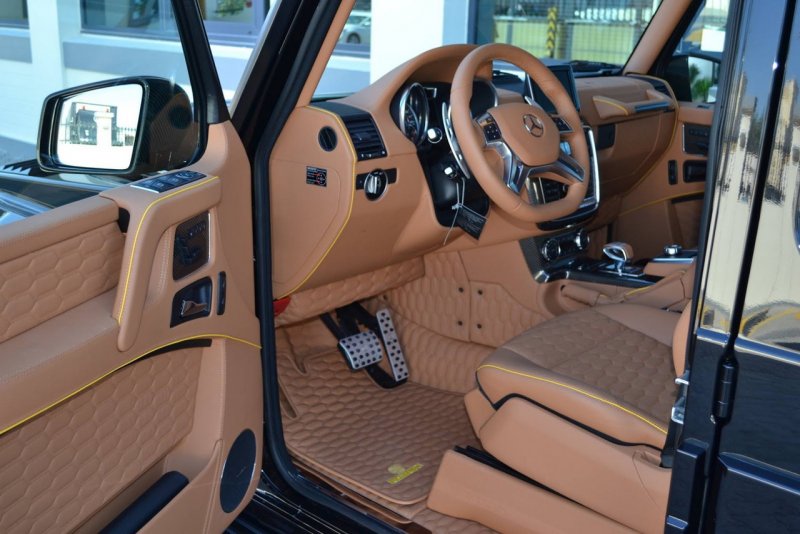 Mersedes g 63 Brabus белый салон
