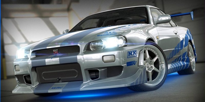 Mitsubishi Lancer Форсаж 2 Ниссан Скайлайн