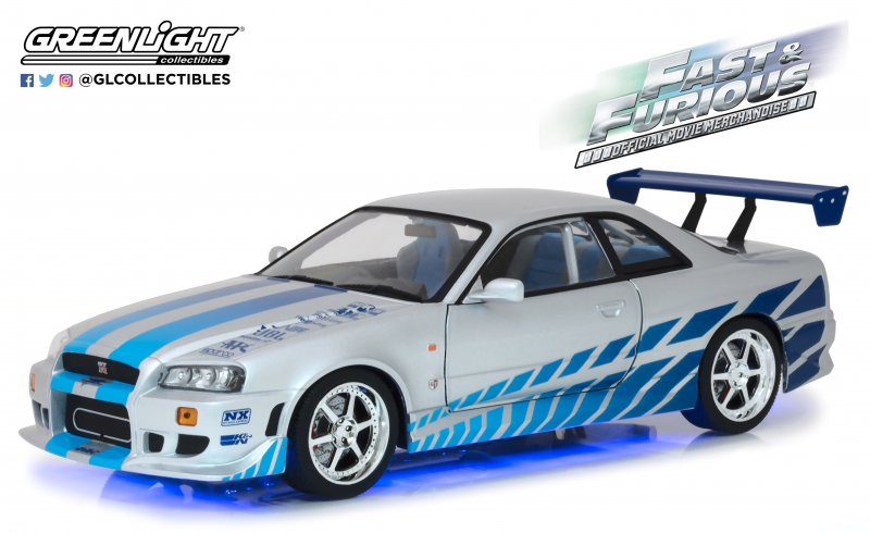 Nissan Skyline r34 1 18 Greenlight fast Furious