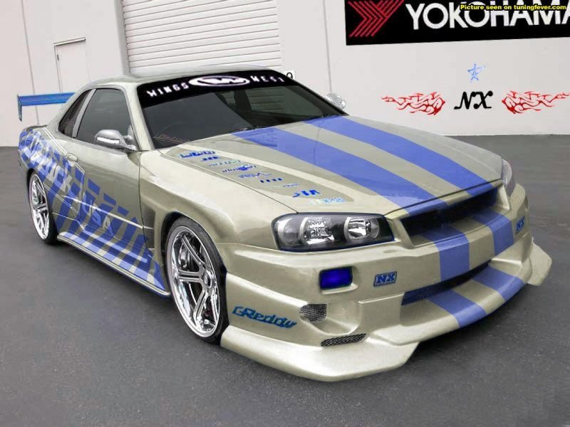 Nissan Skyline GTR r34 Форсаж