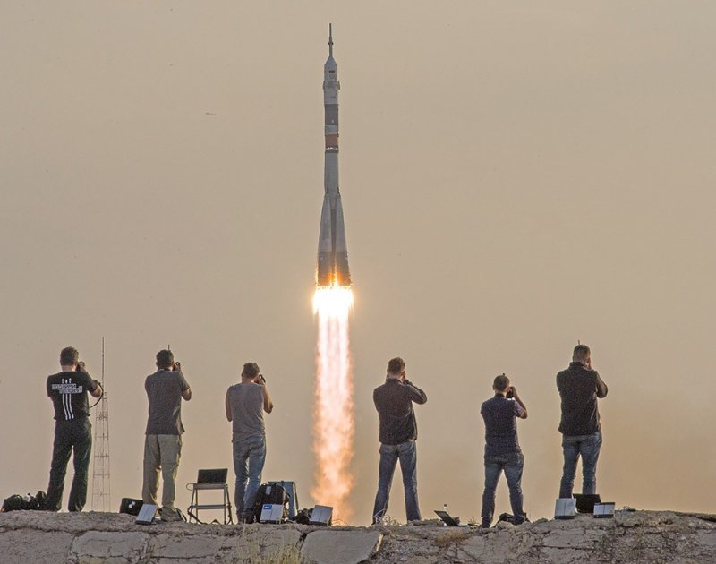Старт космического корабля с Байконура