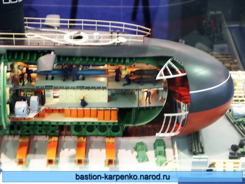 Реактор подводной лодки в разрезе