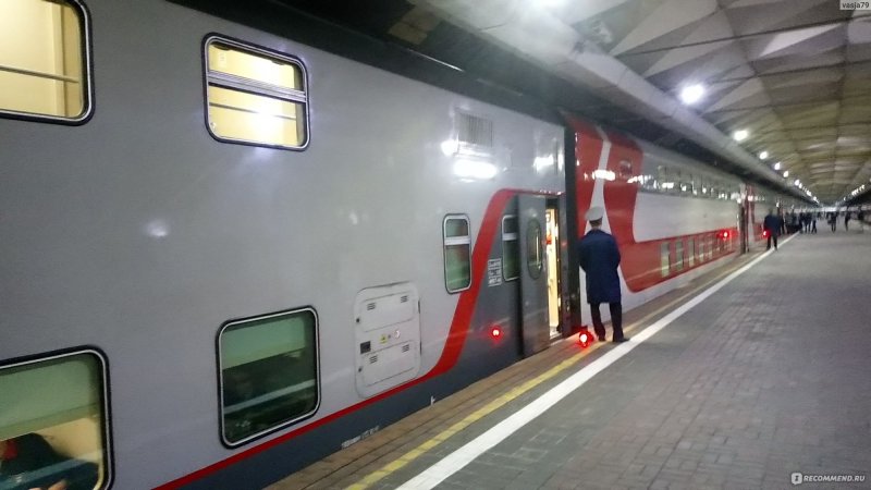 РЖД 104в Адлер Москва двухэтажный