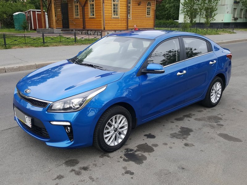 Kia Rio 2018 синяя