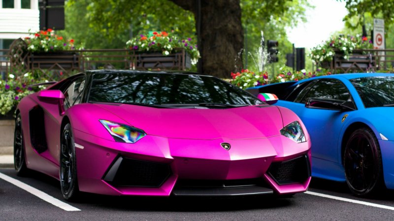 Lamborghini авентадор розовый