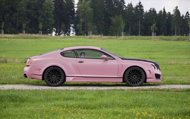 Bentley Continental gt розовый