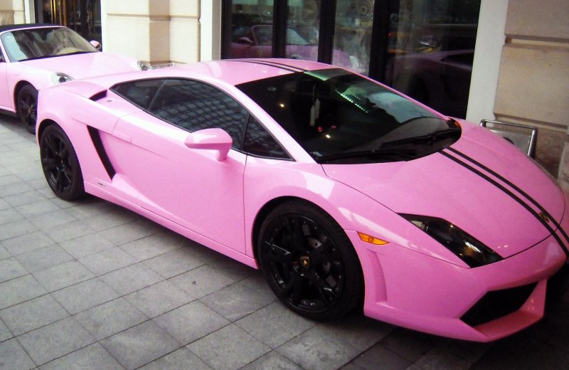 Розовые машины обои на