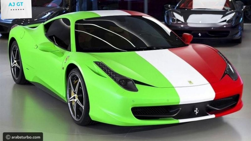 Феррари 458 Италия зелёная