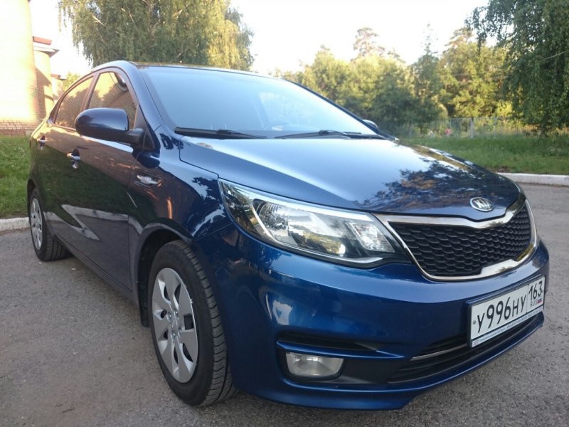 Kia Rio 2014 синяя