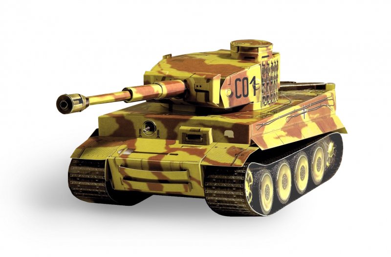 Сборная модель умная бумага танк PZKPFW vi "Tiger" (198-01) 1:35