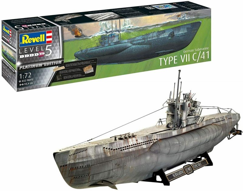 Сборная модель Revell German Submarine Type VII C/41 (05154) 1:350