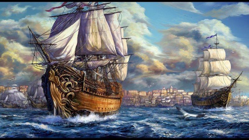 Старинные морские корабли