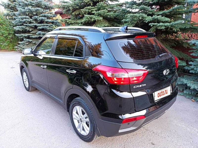 Hyundai Creta чёрного цвета, 2017 г.в., гос.№o077kx 152
