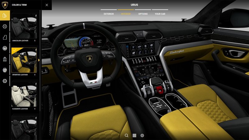 Lamborghini Urus 2021 салон