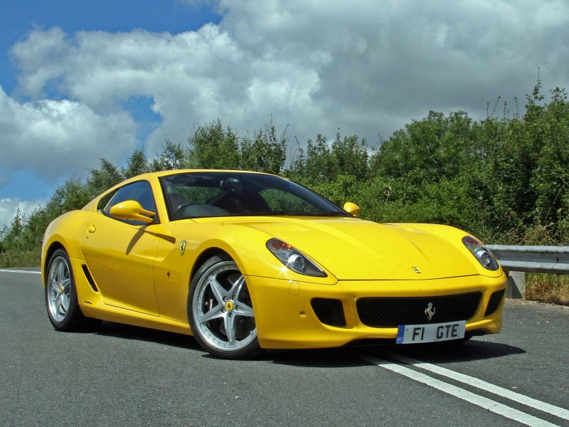 Феррари 599 GTB желтый