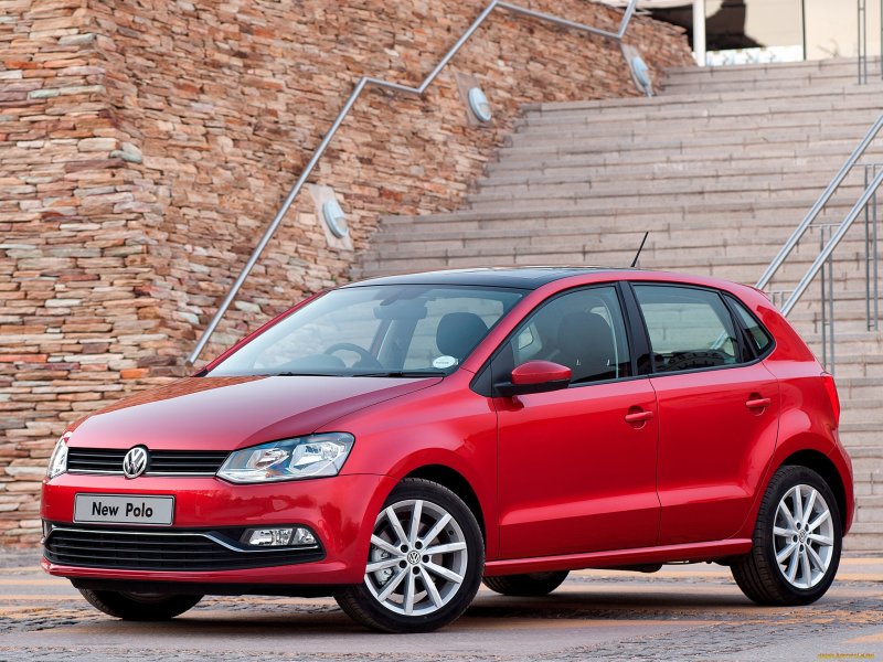 Volkswagen Polo хэтчбек красный