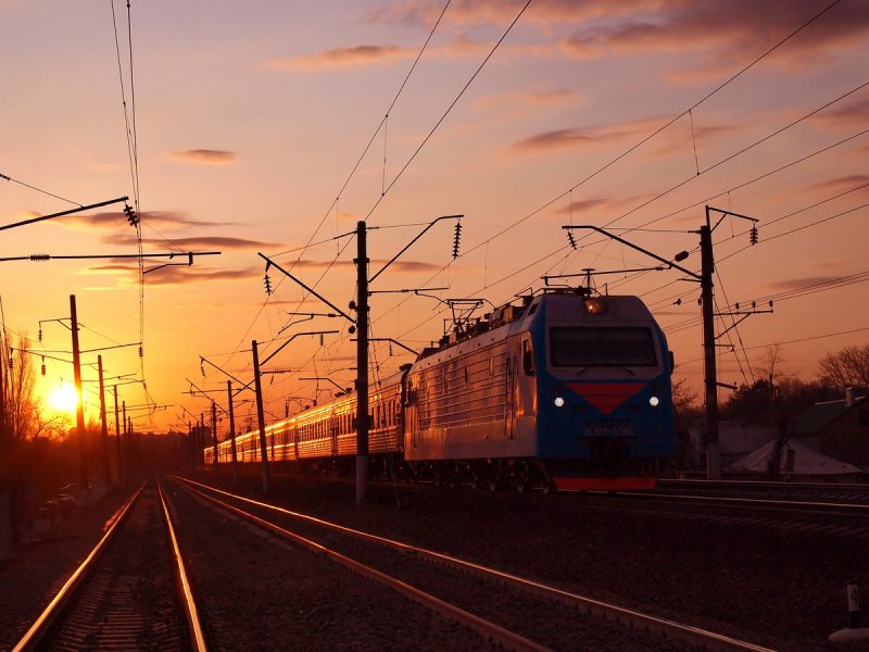 Железная дорога закат