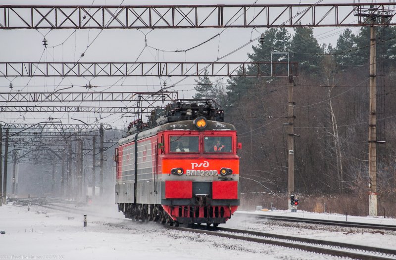 Вл85 Ермак поезд зима