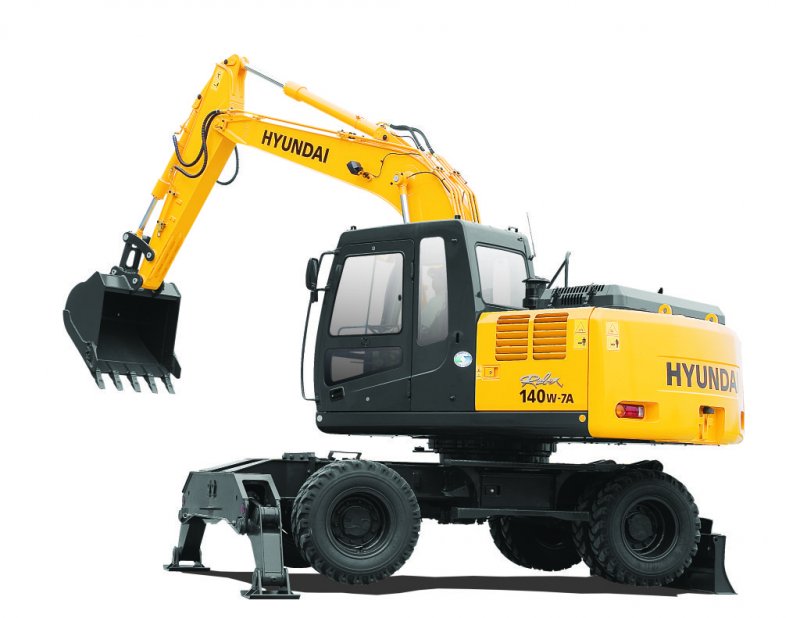 Колесный экскаватор Hyundai r140w-9s