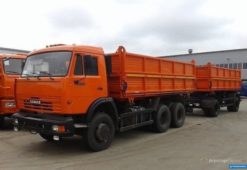 КАМАЗ 45143 зерновоз с прицепом