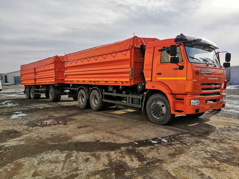 КАМАЗ 65115 сельхозник с прицепом