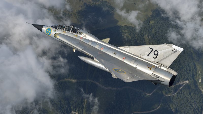 Шведский истребитель Saab Draken