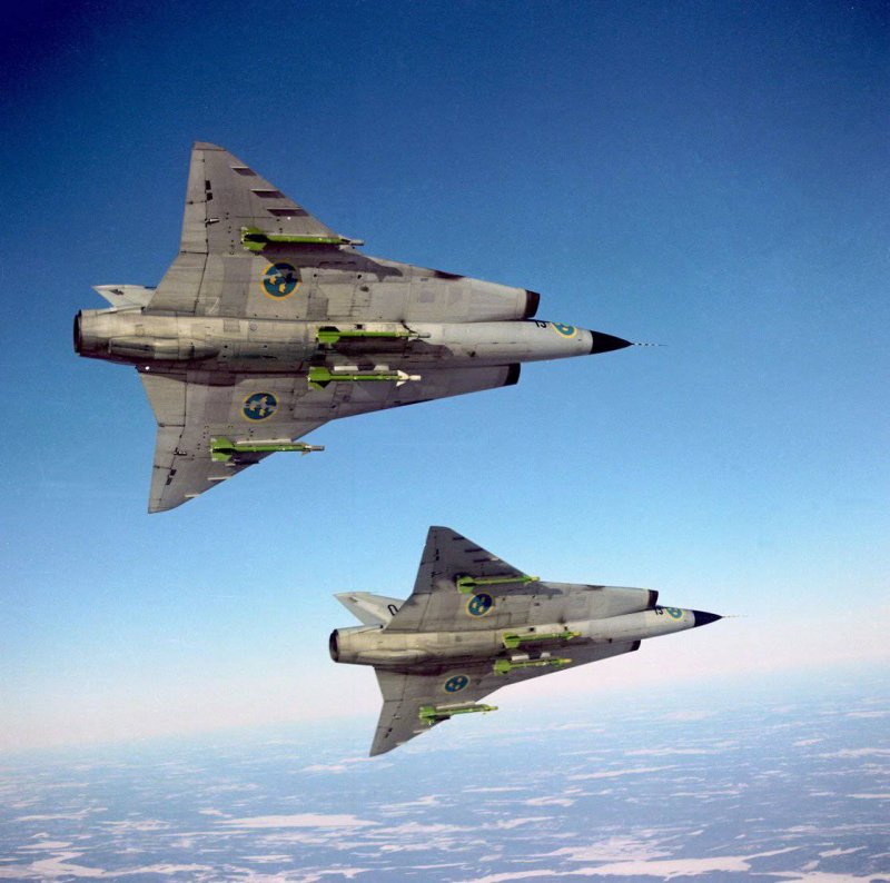 Шведский истребитель Saab j35