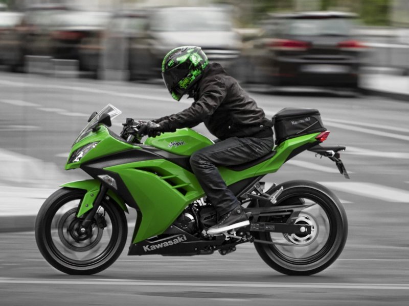 Kawasaki Ninja 300 посадка