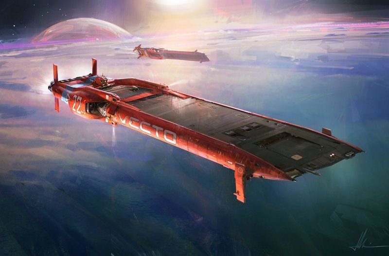 Космический корабль Sci Fi концепт