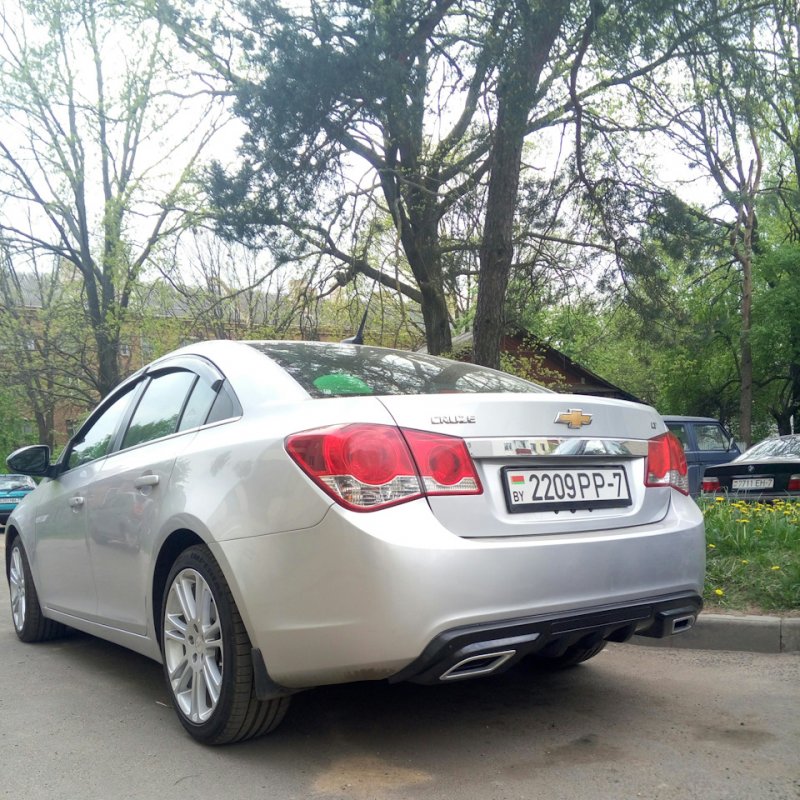 Chevrolet Cruze sedan 2009 задний бампер Европласт