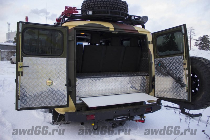 Тюнинг салона УАЗ Буханка для охоты и рыбалки