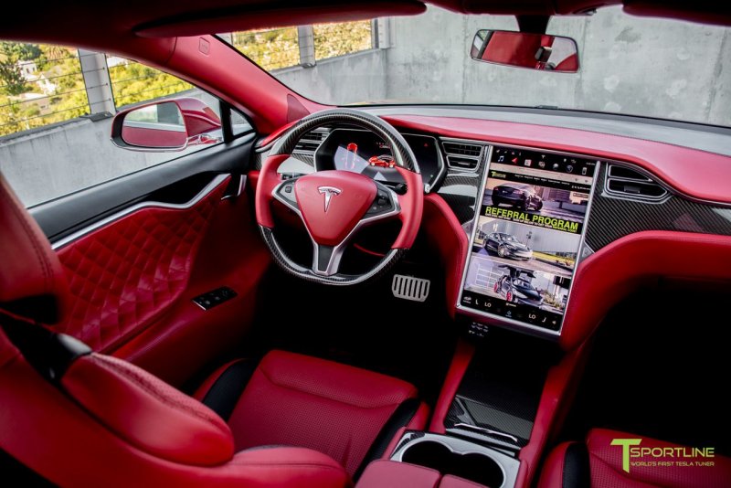Tesla model s интерьер