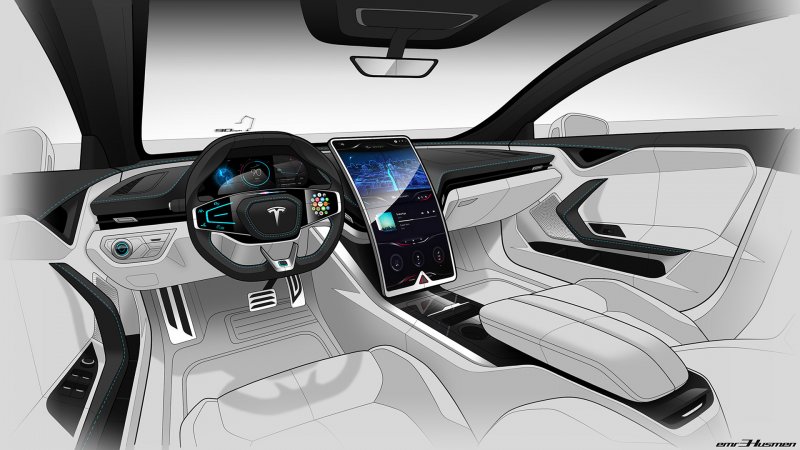 Tesla model 3 салон