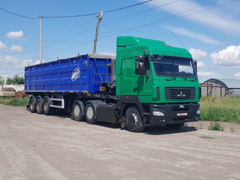 МАЗ 6422 С полуприцепом самосвалом Тонар