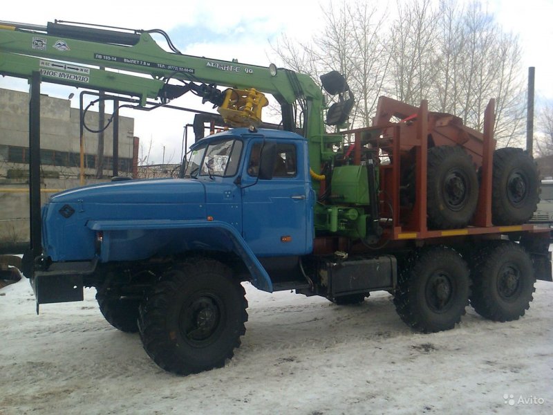 Урал лесовоз синий