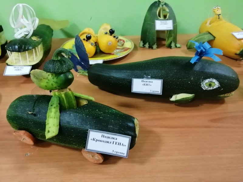 Самолёт из кабачка поделка