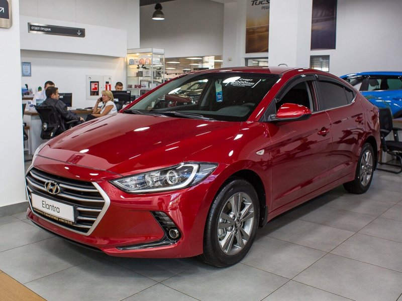 Hyundai Elantra 2021 синяя
