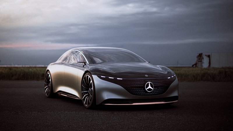 Мерседес Vision EQS 2021