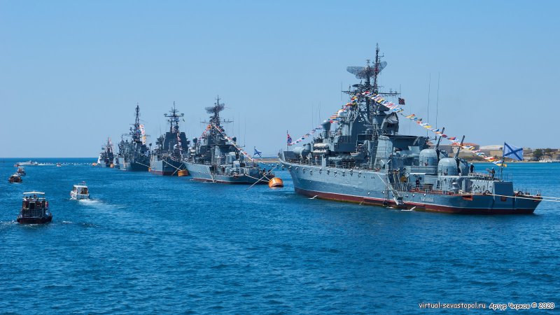 Севастополь корабли Черноморского флота на рейде